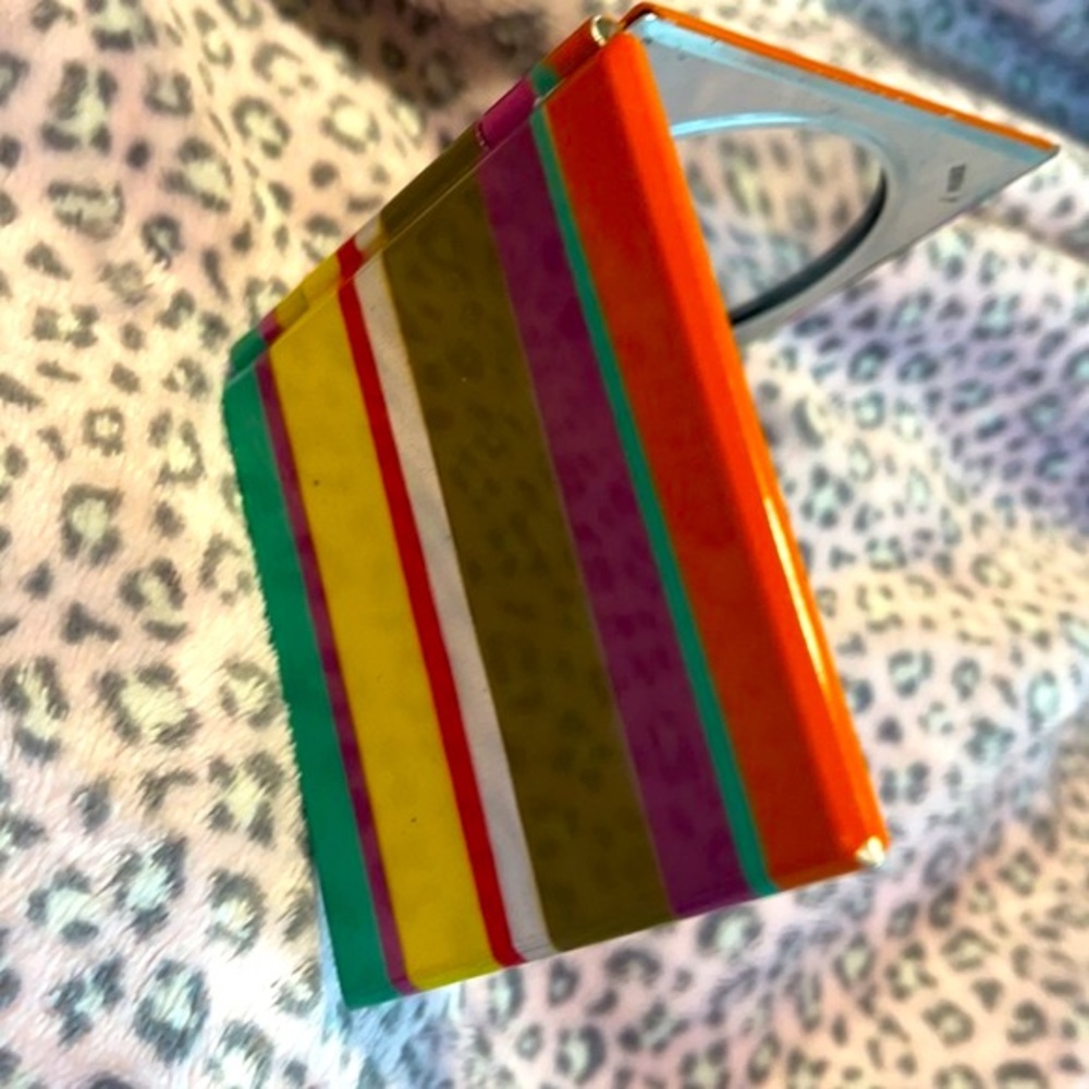Vintage Pylones Purse/pocket folding mirror French Multicolored